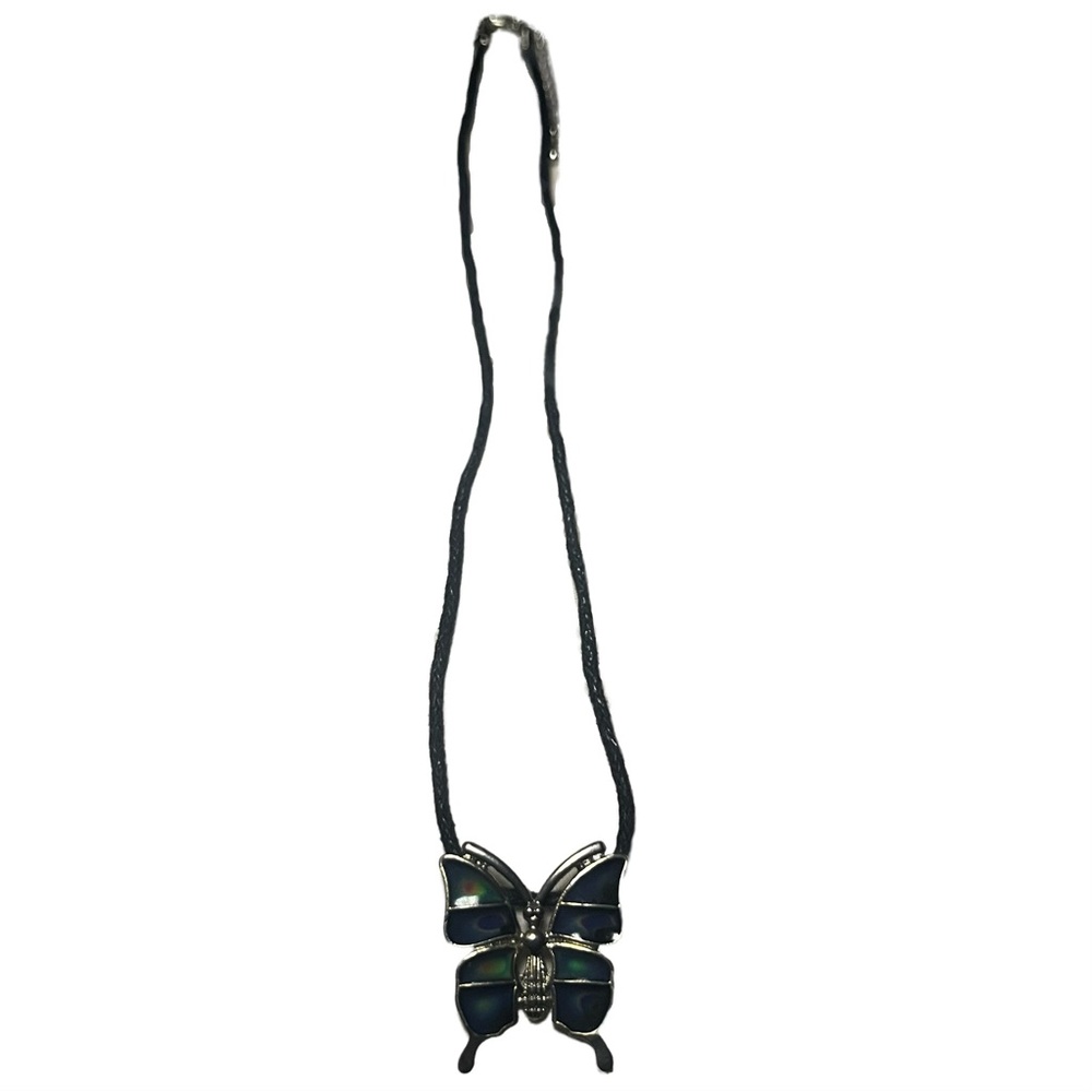 Silver Butterfly Mood Necklace – Small, Pre-Owned